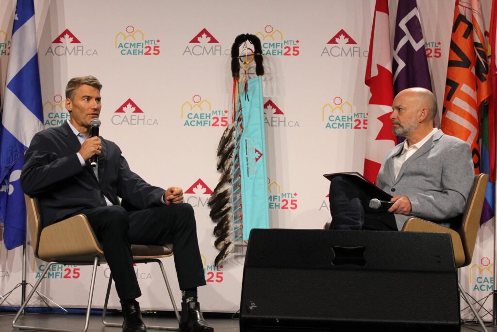 Housing Minister Gregor Robertson and CAEH President/CEO Tim Richter